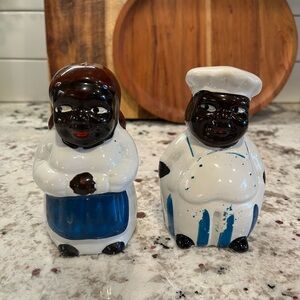 Vintage Aunt Jemima Americana Heritage Collectible Salt and Pepper Shakers